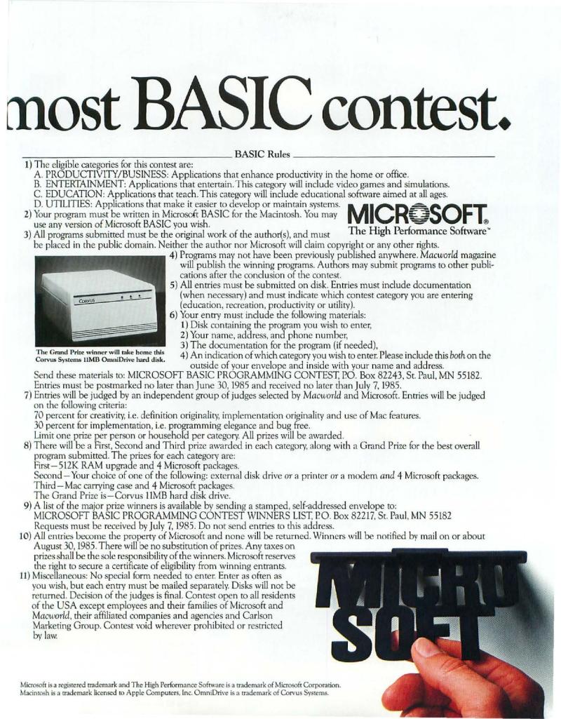 MacWorld 8503 March 1985 — page 15