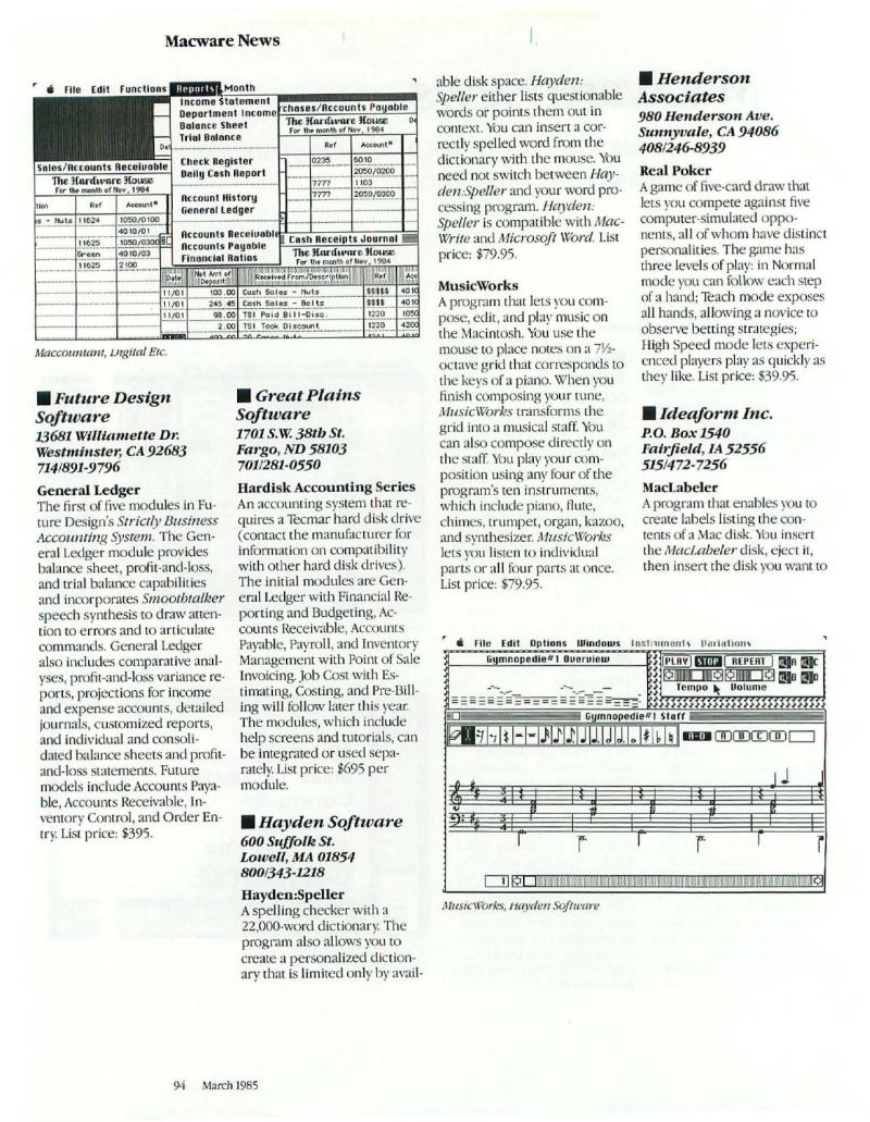 MacWorld 8503 March 1985 — page 100