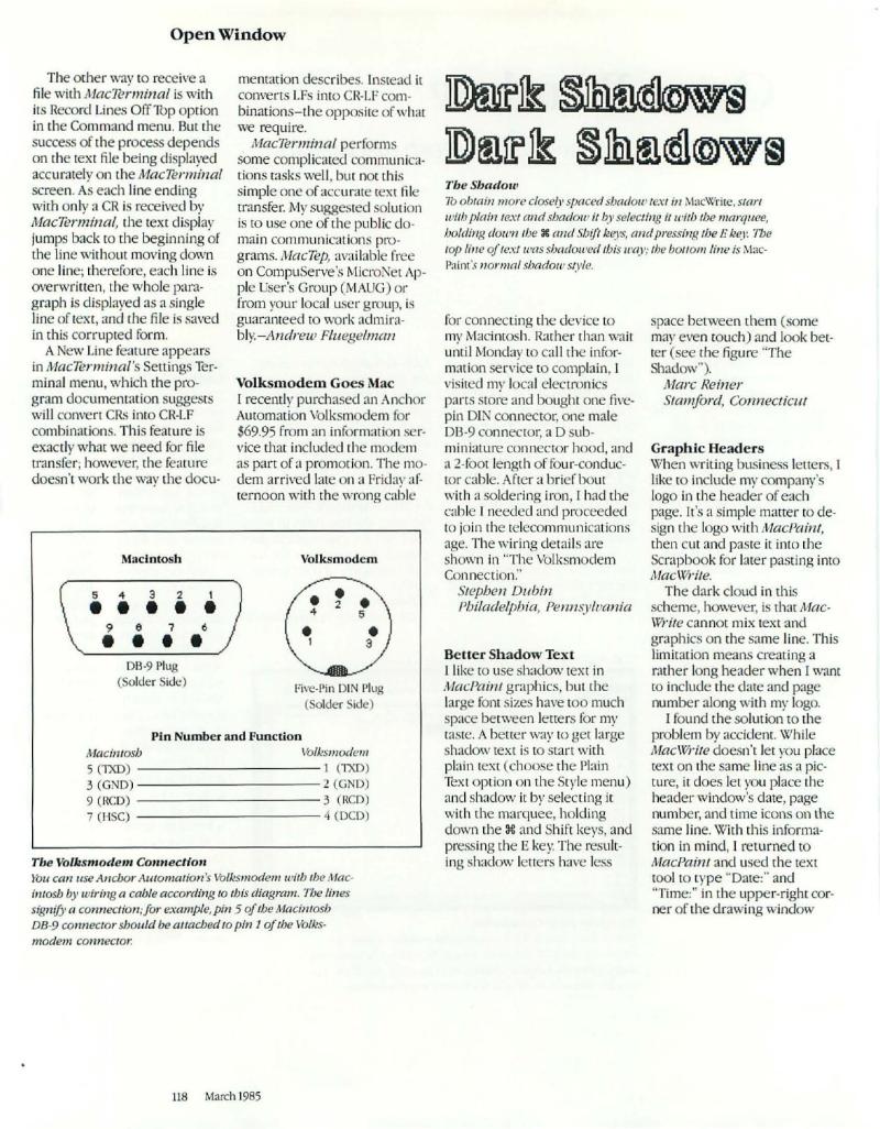 MacWorld 8503 March 1985 — page 124