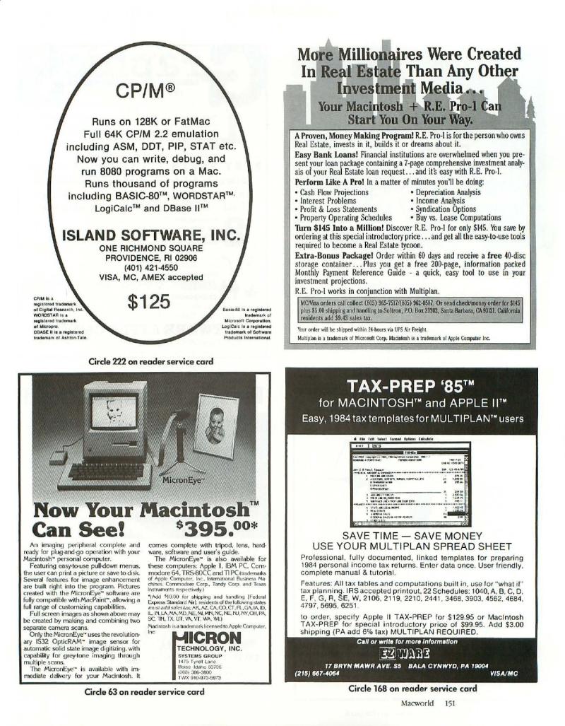 MacWorld 8503 March 1985 — page 161