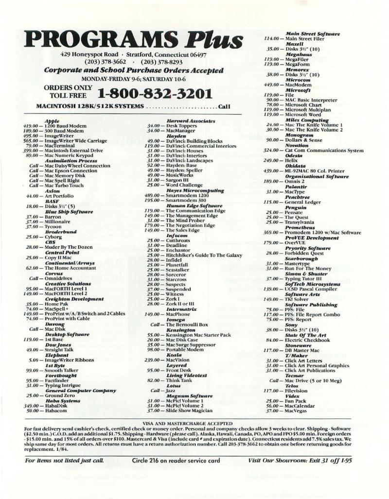 MacWorld 8503 March 1985 — page 164