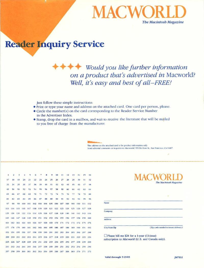 MacWorld 8503 March 1985 — page 167