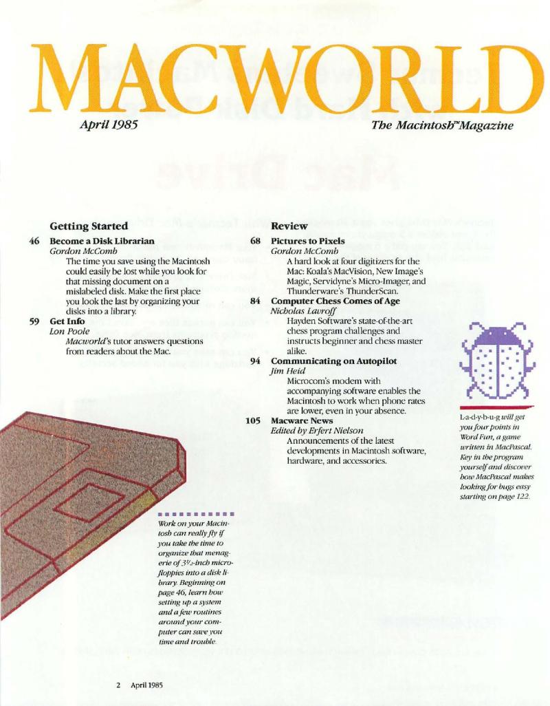 MacWorld 8504 April 1985 — page 4
