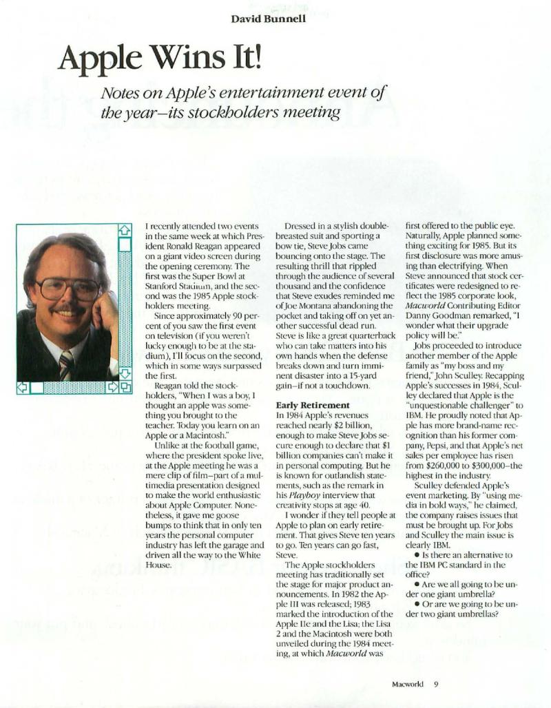 MacWorld 8504 April 1985 — page 11