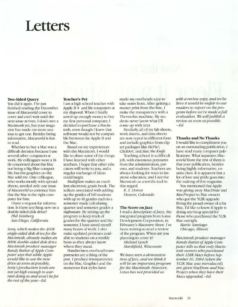 MacWorld 8504 April 1985 — page 27