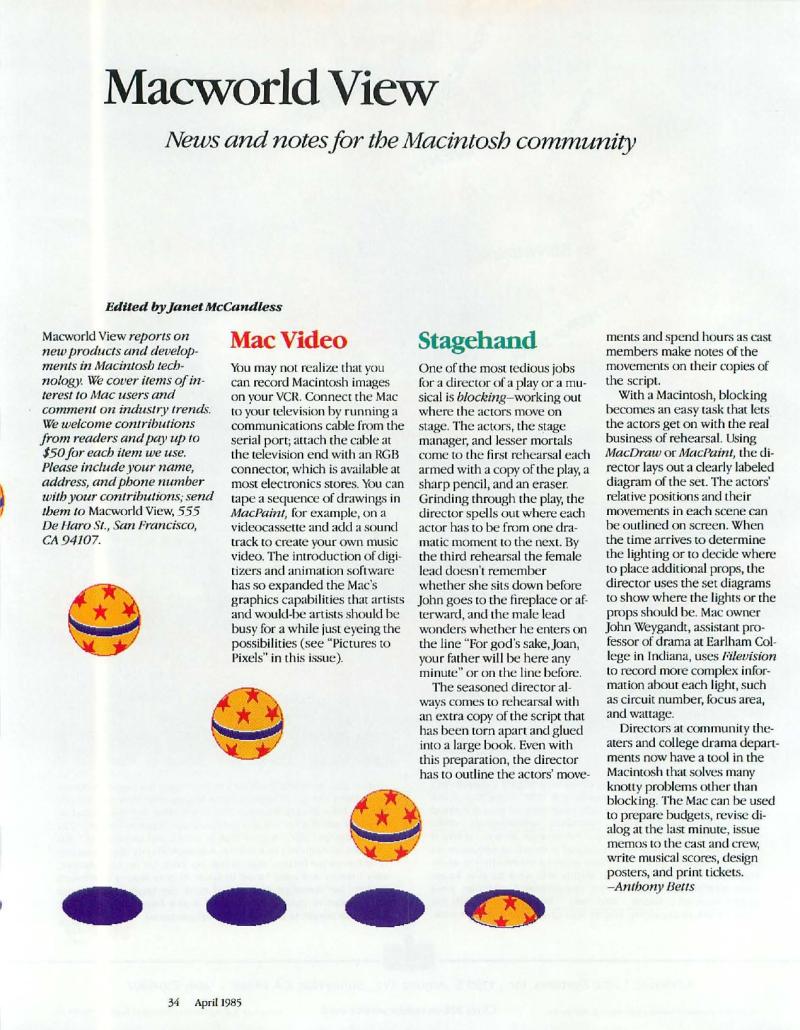 MacWorld 8504 April 1985 — page 38