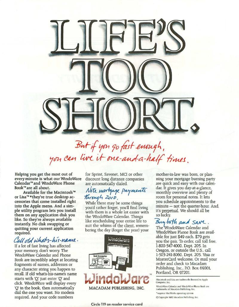 MacWorld 8504 April 1985 — page 43
