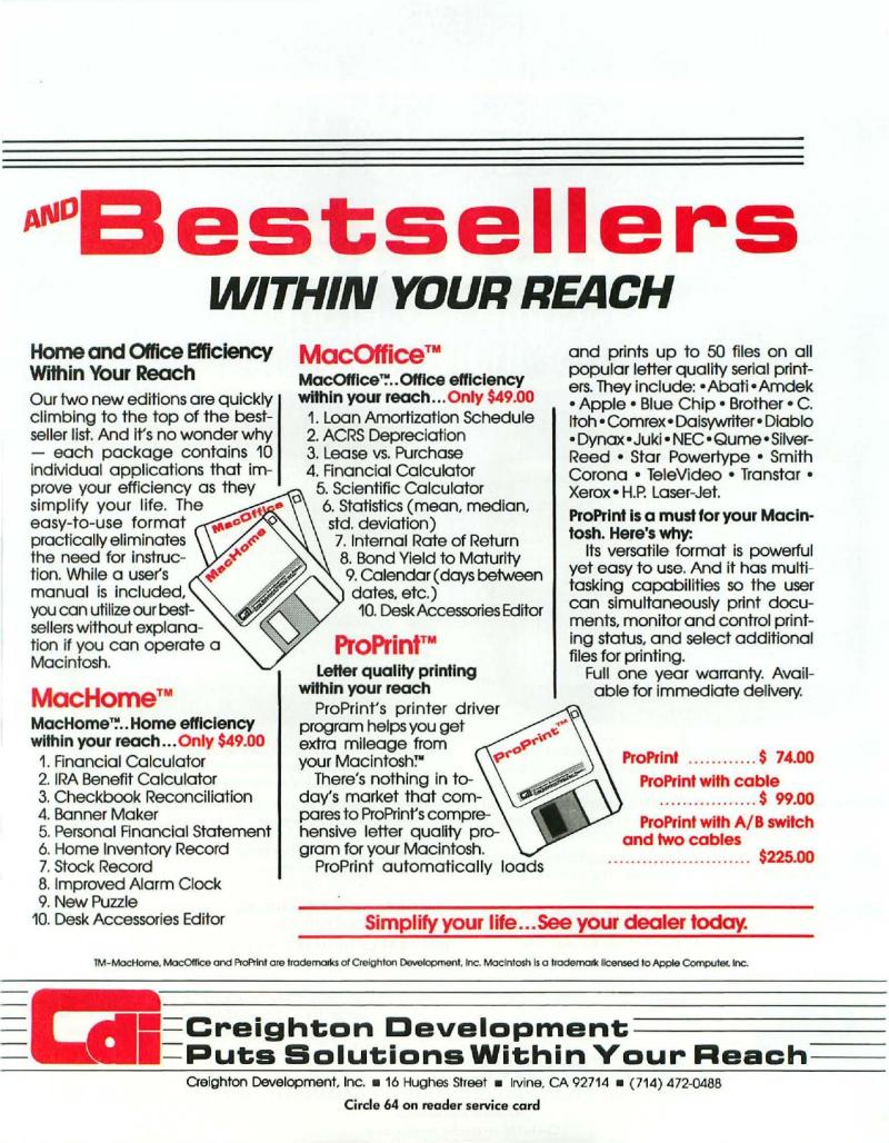 MacWorld 8504 April 1985 — page 45