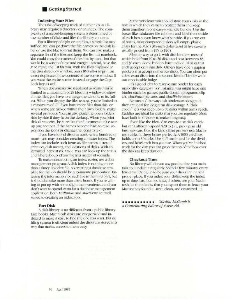 MacWorld 8504 April 1985 — page 54