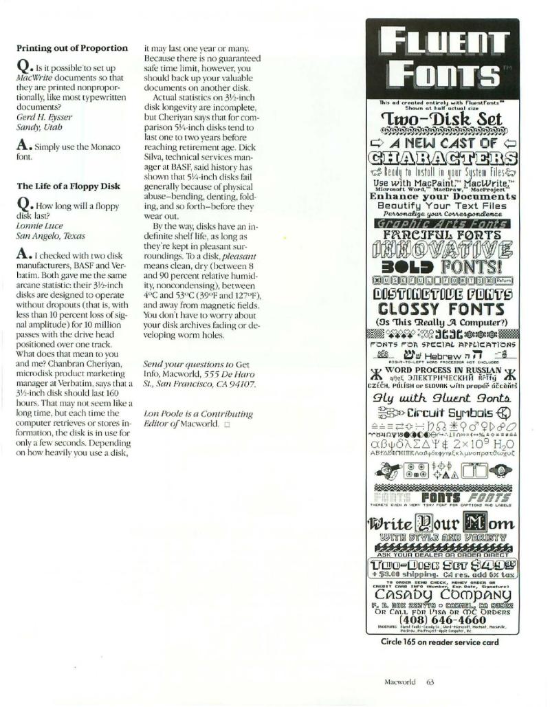 MacWorld 8504 April 1985 — page 67
