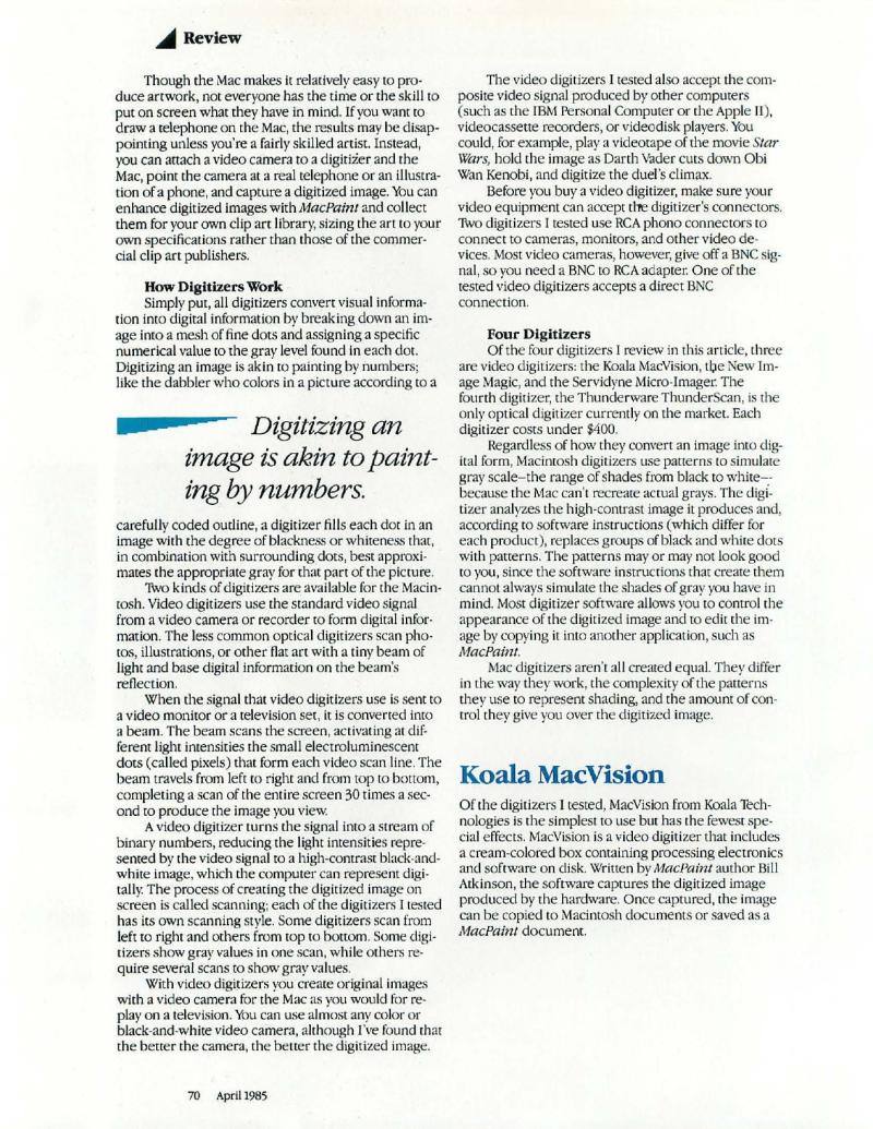 MacWorld 8504 April 1985 — page 74