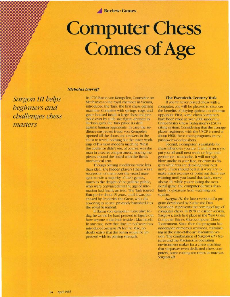 MacWorld 8504 April 1985 — page 86