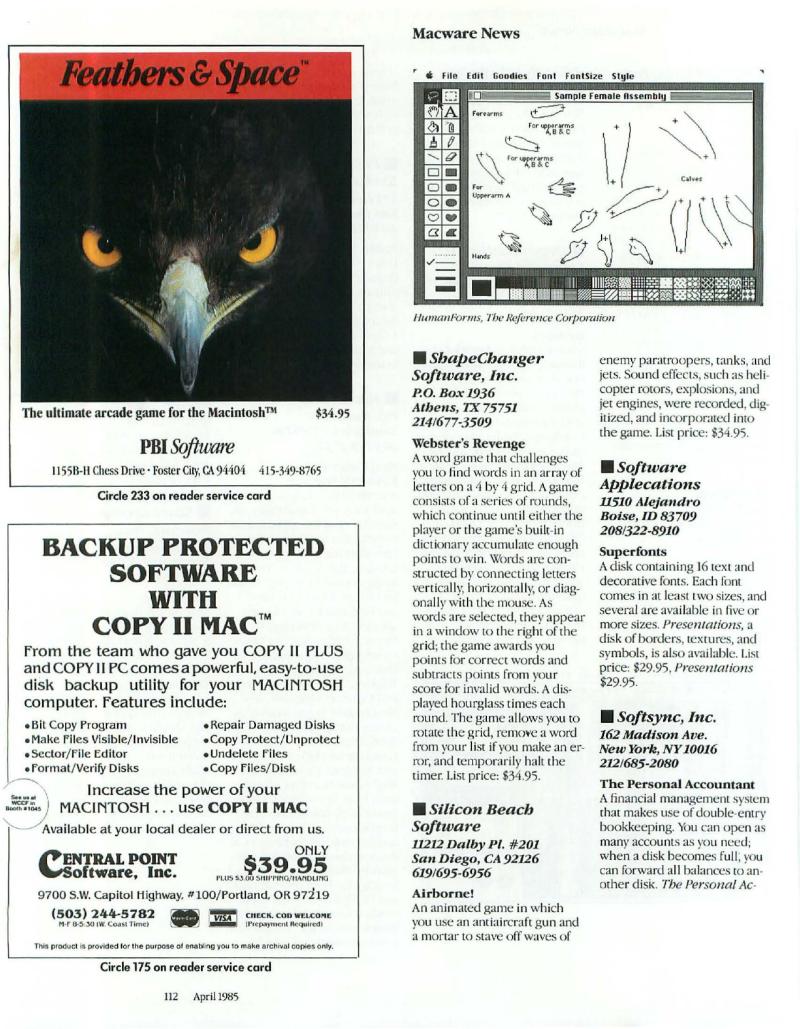 MacWorld 8504 April 1985 — page 114