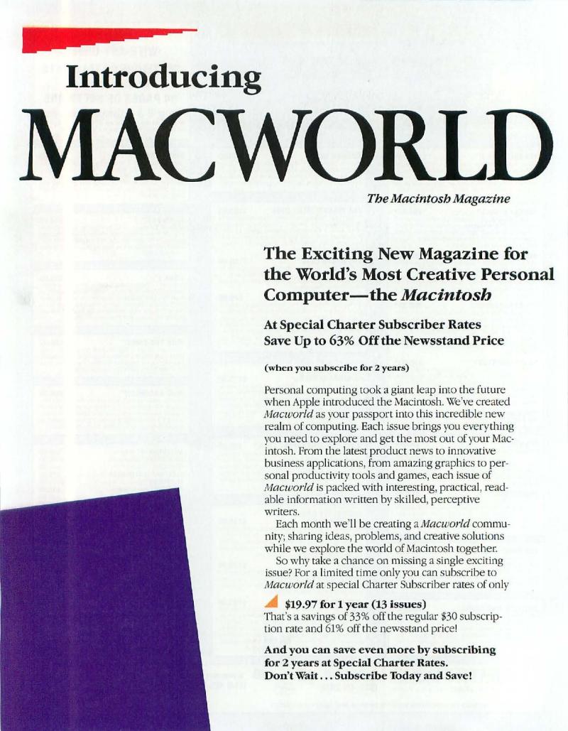 MacWorld 8504 April 1985 — page 134