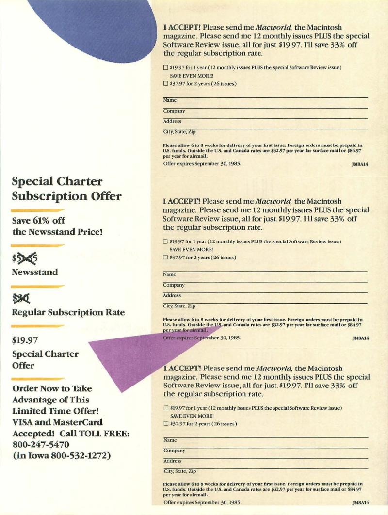MacWorld 8504 April 1985 — page 135