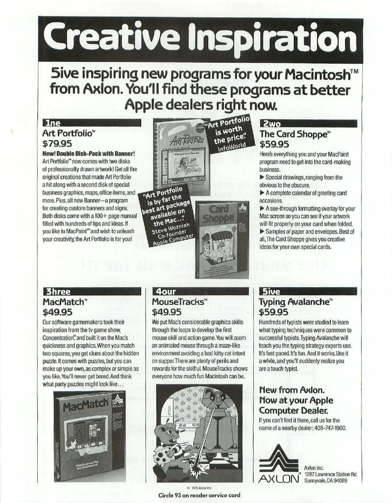 MacWorld 8504 April 1985 — page 146