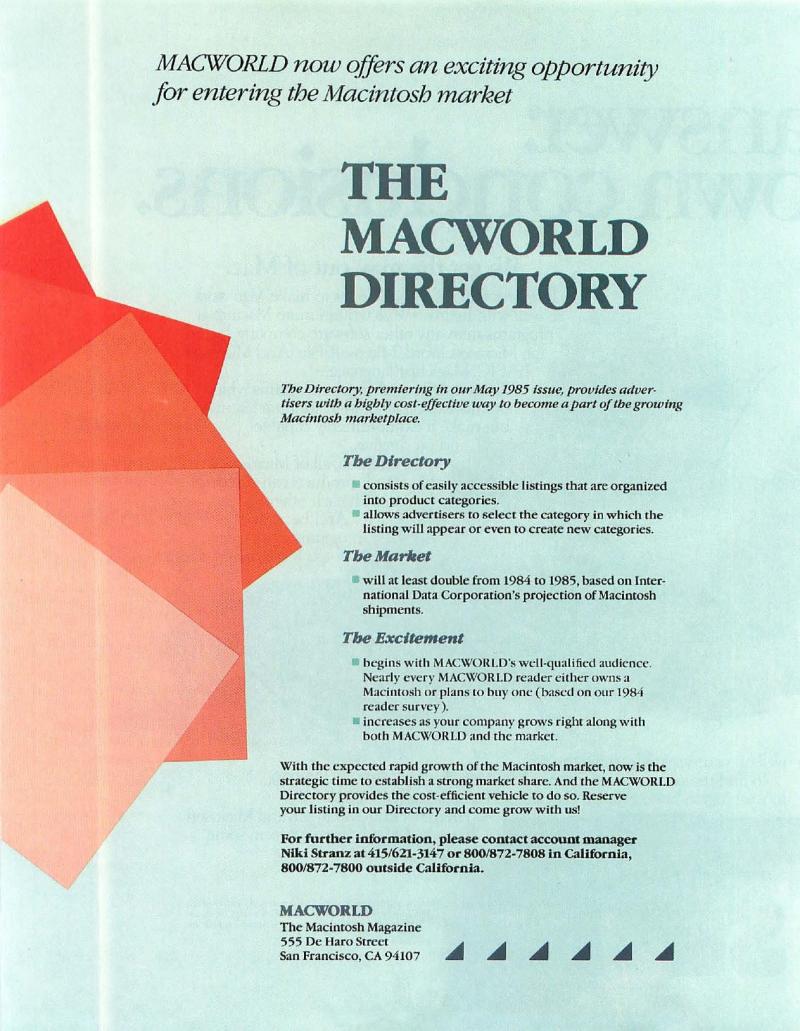MacWorld 8504 April 1985 — page 154