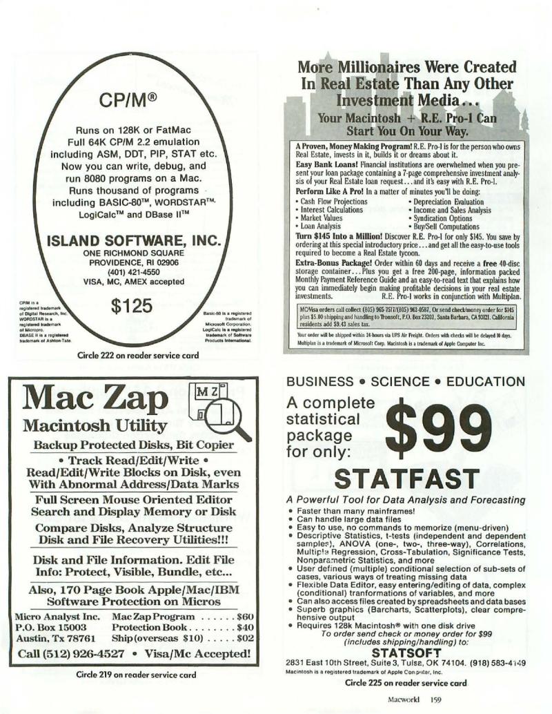 MacWorld 8504 April 1985 — page 161