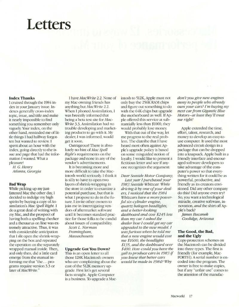 MacWorld 8505 May 1985 — page 19