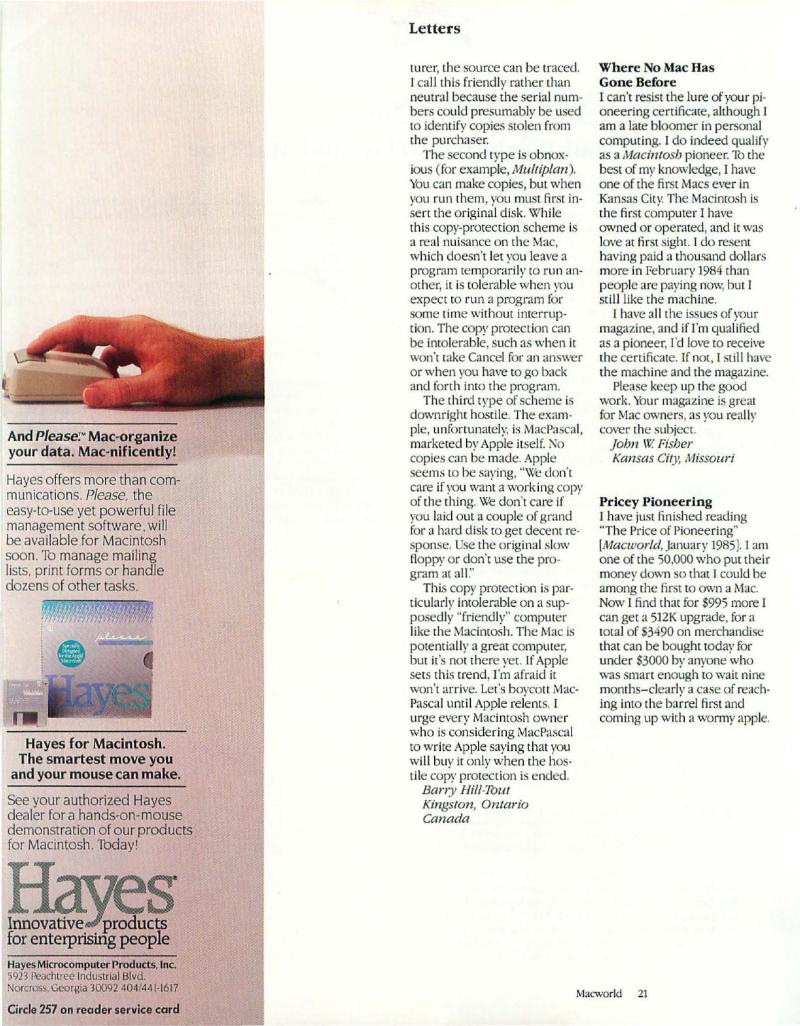 MacWorld 8505 May 1985 — page 23