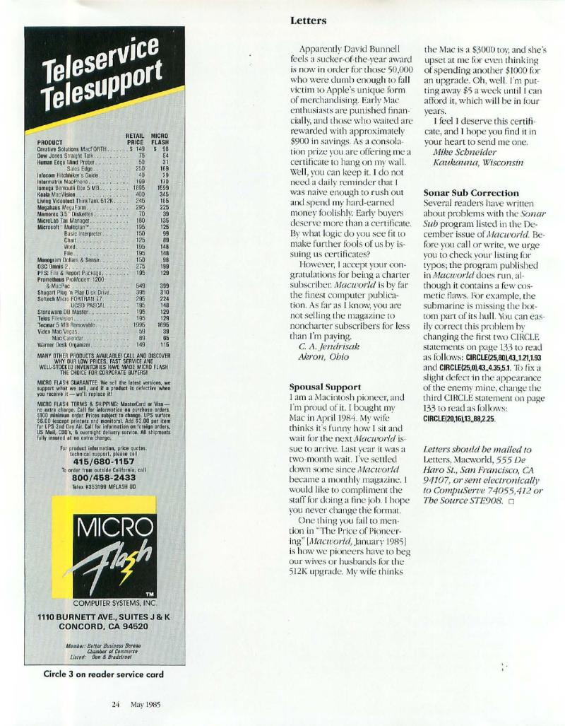 MacWorld 8505 May 1985 — page 26