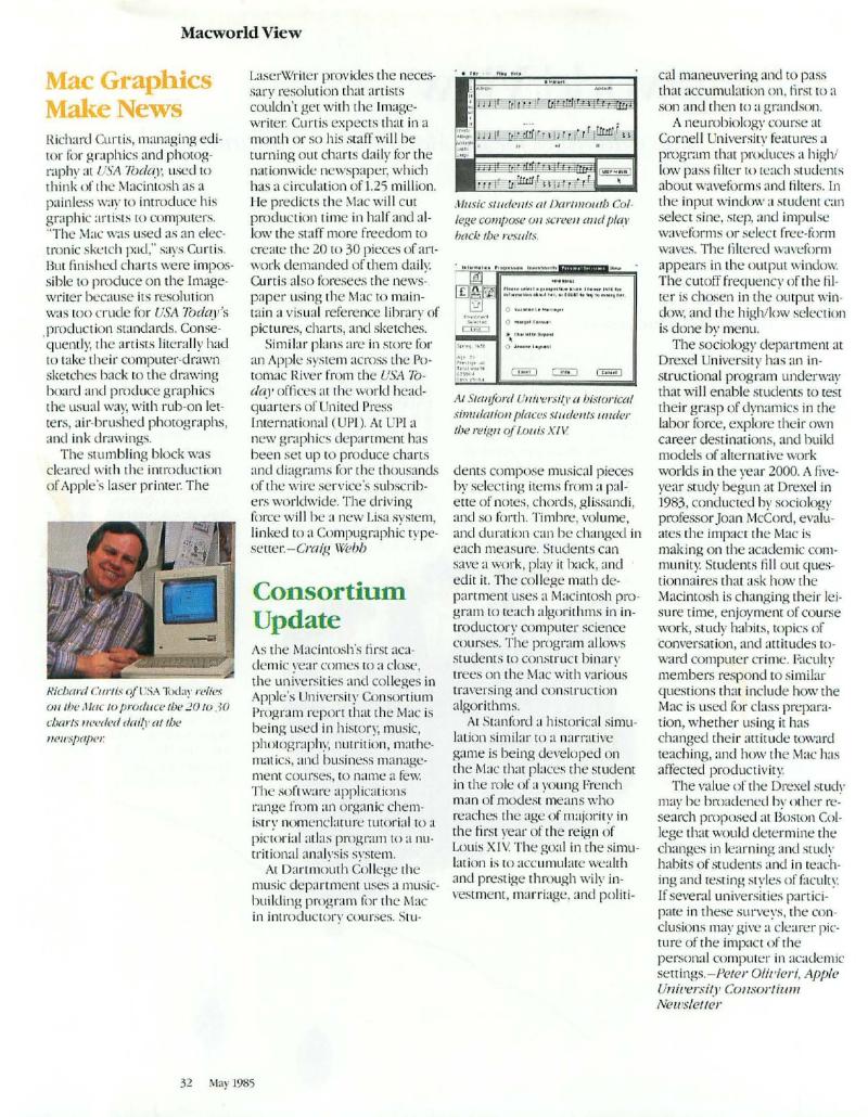 MacWorld 8505 May 1985 — page 34