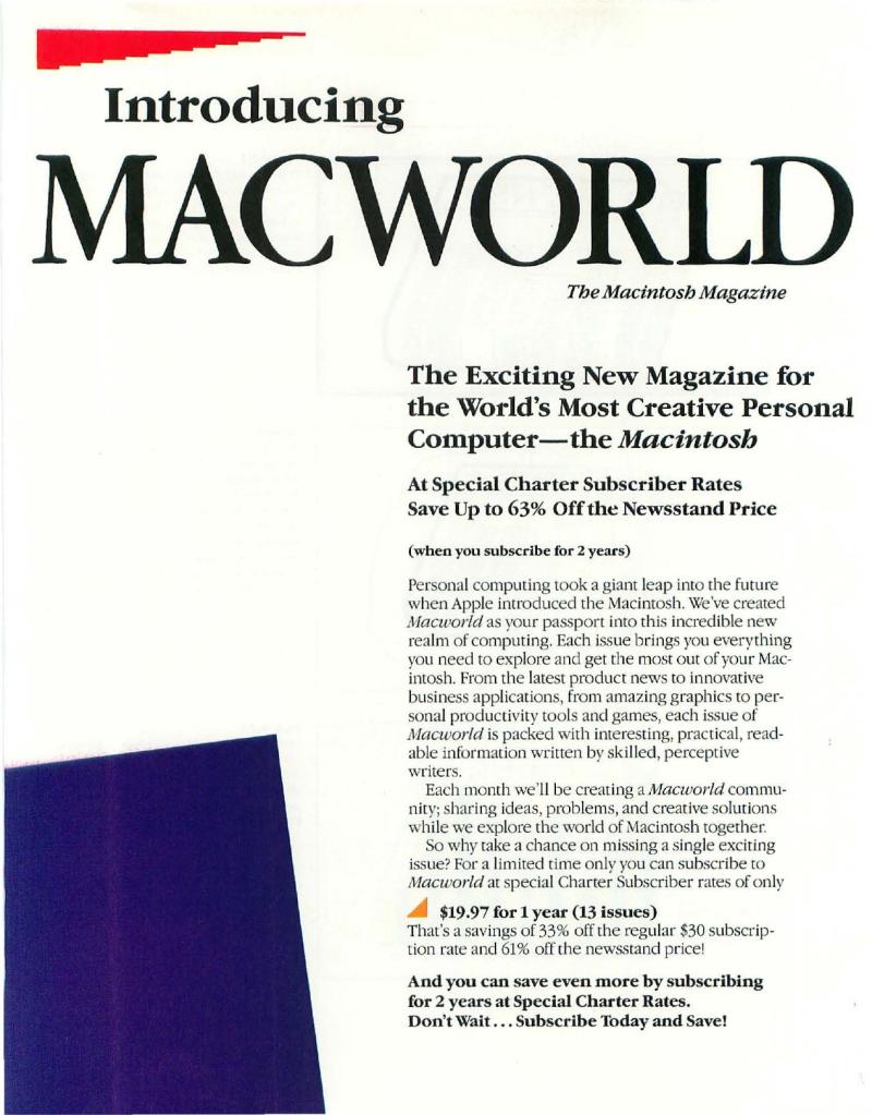 MacWorld 8505 May 1985 — page 50
