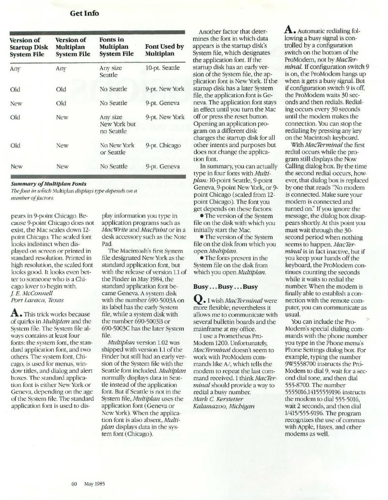 MacWorld 8505 May 1985 — page 64