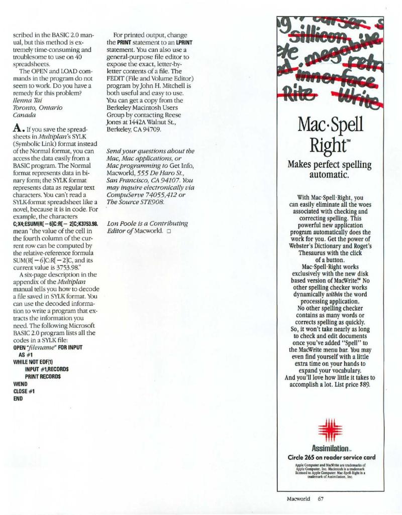 MacWorld 8505 May 1985 — page 71