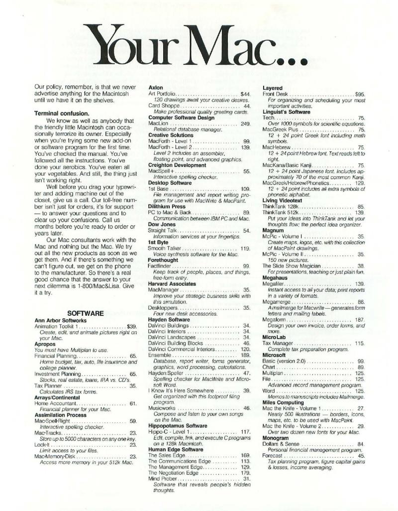 MacWorld 8505 May 1985 — page 84