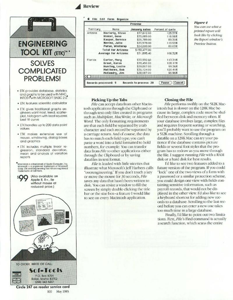 MacWorld 8505 May 1985 — page 104
