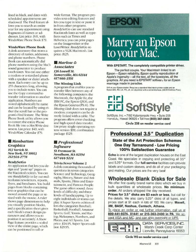 MacWorld 8505 May 1985 — page 113