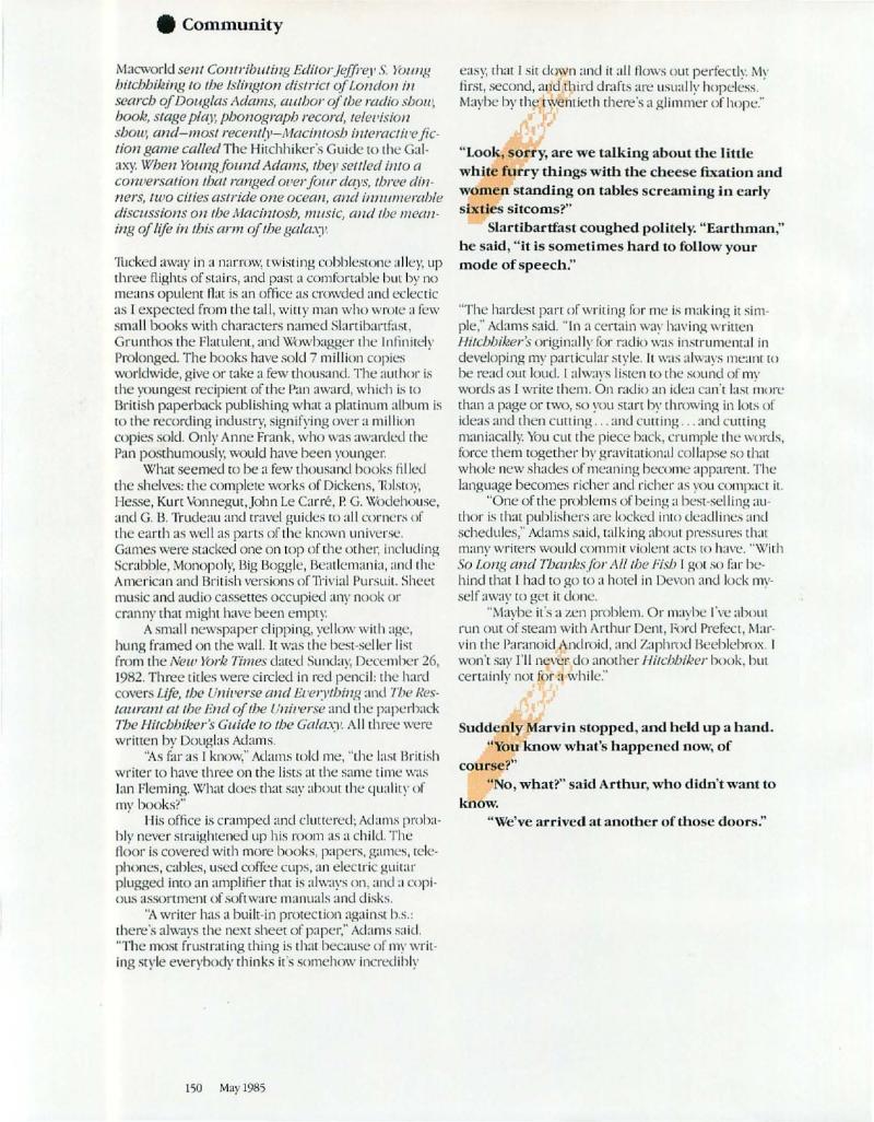 MacWorld 8505 May 1985 — page 158