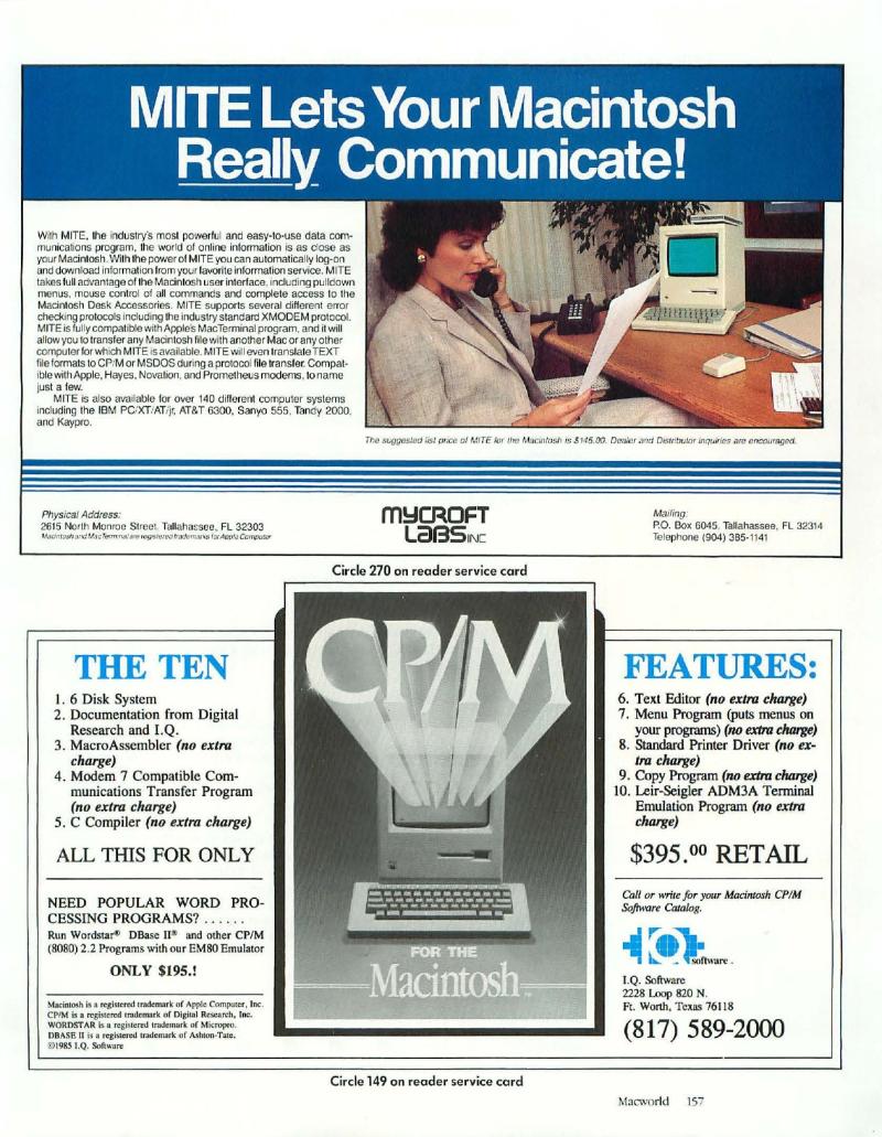MacWorld 8505 May 1985 — page 165