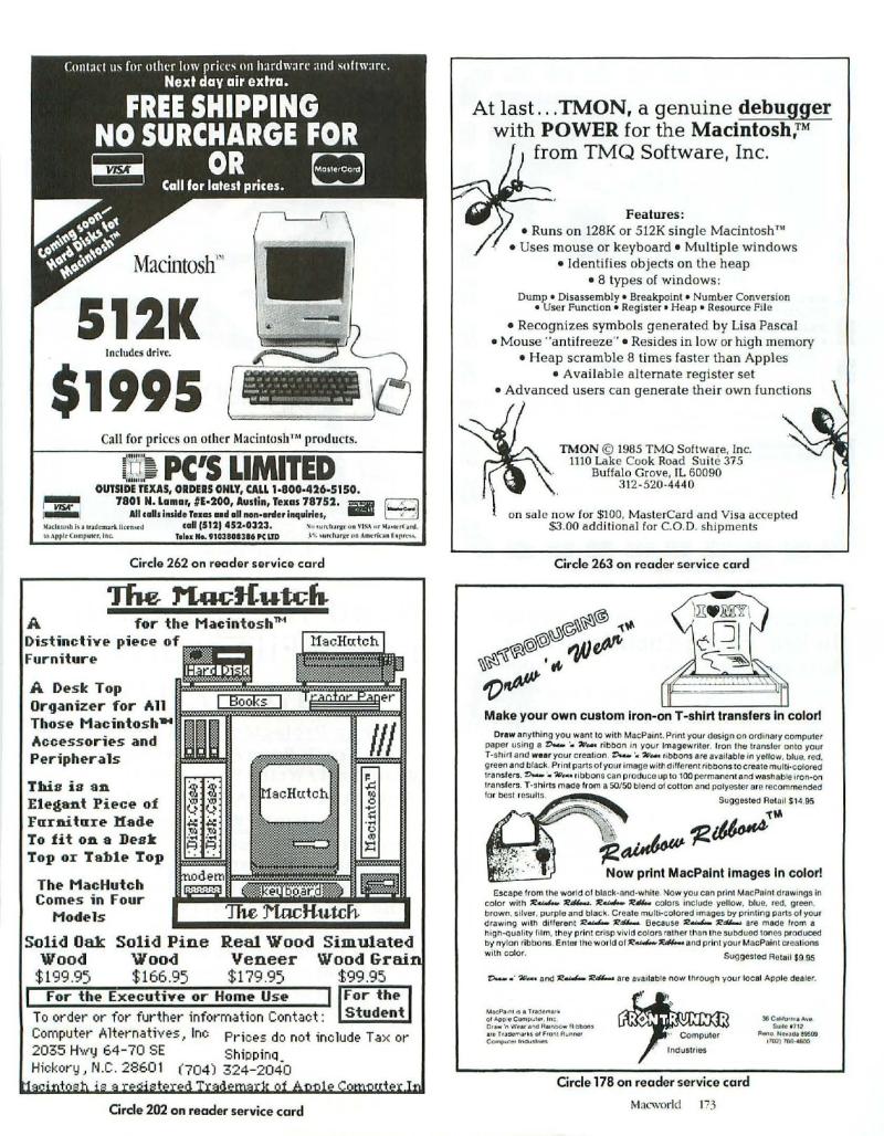 MacWorld 8505 May 1985 — page 181