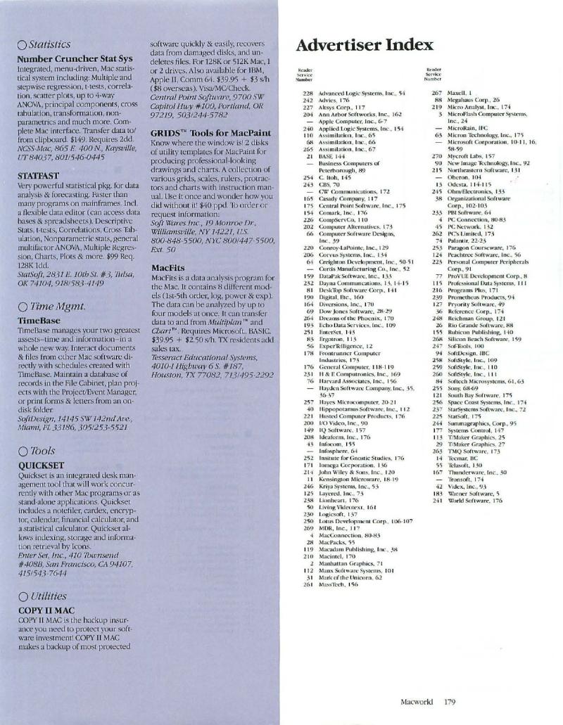 MacWorld 8505 May 1985 — page 187
