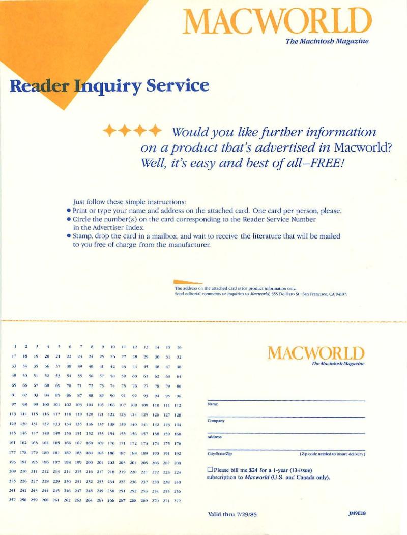MacWorld 8505 May 1985 — page 189