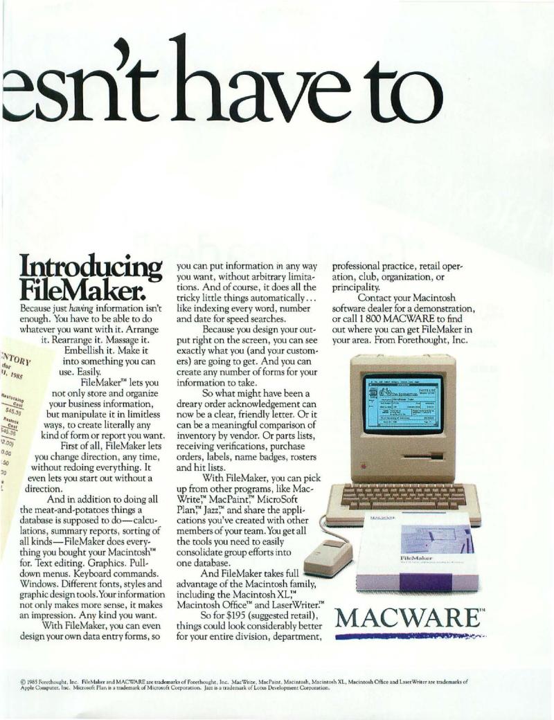 MacWorld 8506 June 1985 — page 11