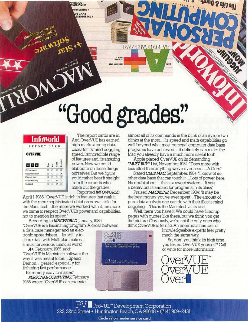 MacWorld 8506 June 1985 — page 12