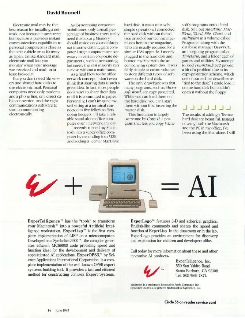 MacWorld 8506 June 1985 — page 16