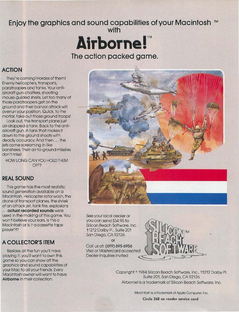 MacWorld 8506 June 1985 — page 20