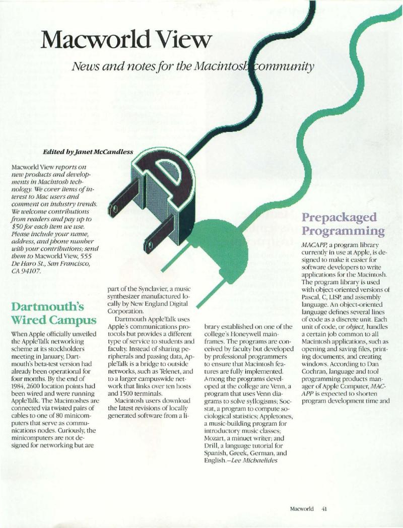 MacWorld 8506 June 1985 — page 43