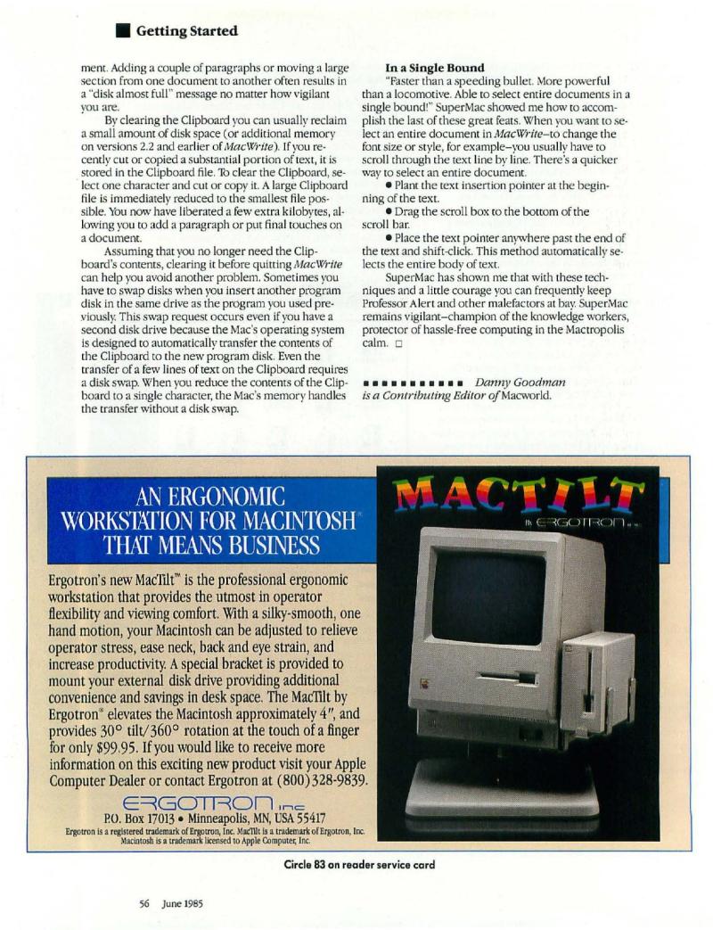 MacWorld 8506 June 1985 — page 60