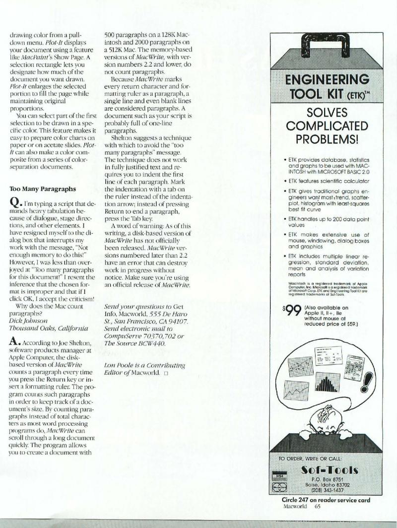 MacWorld 8506 June 1985 — page 69