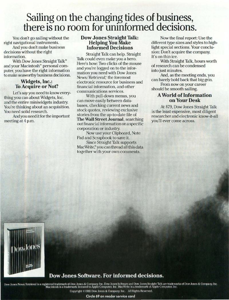 MacWorld 8506 June 1985 — page 104