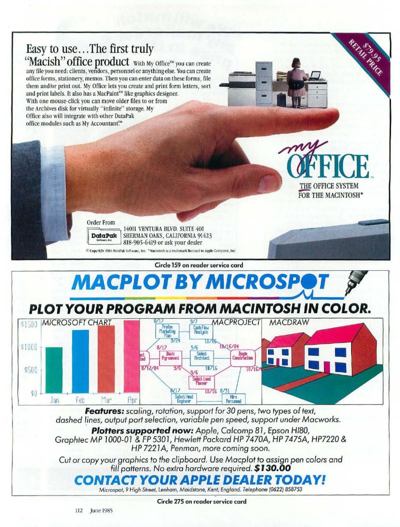MacWorld 8506 June 1985 — page 114