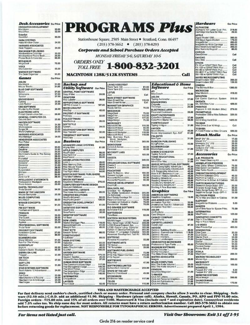 MacWorld 8506 June 1985 — page 116