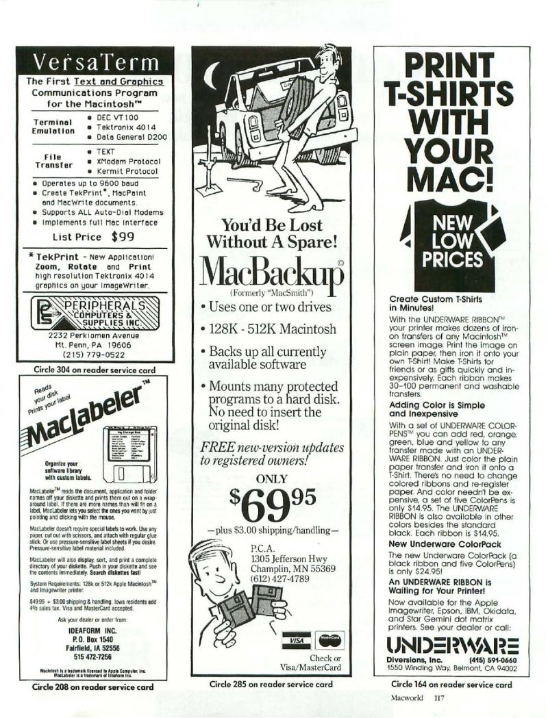 MacWorld 8506 June 1985 — page 121