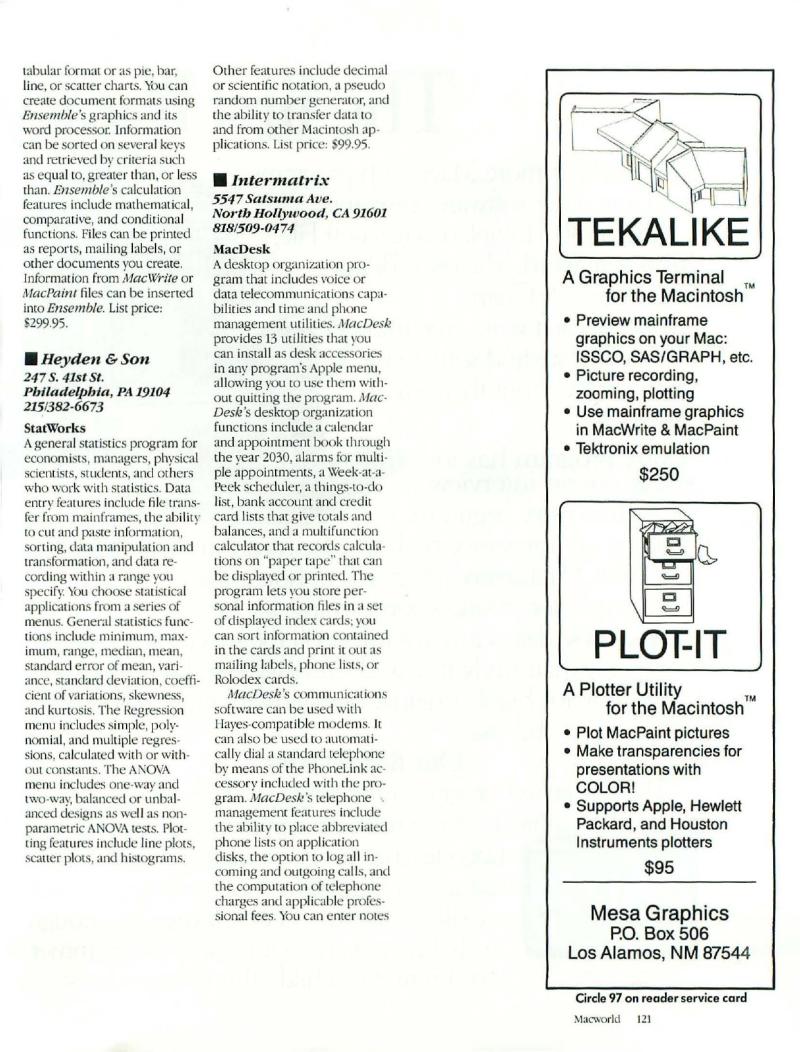 MacWorld 8506 June 1985 — page 125