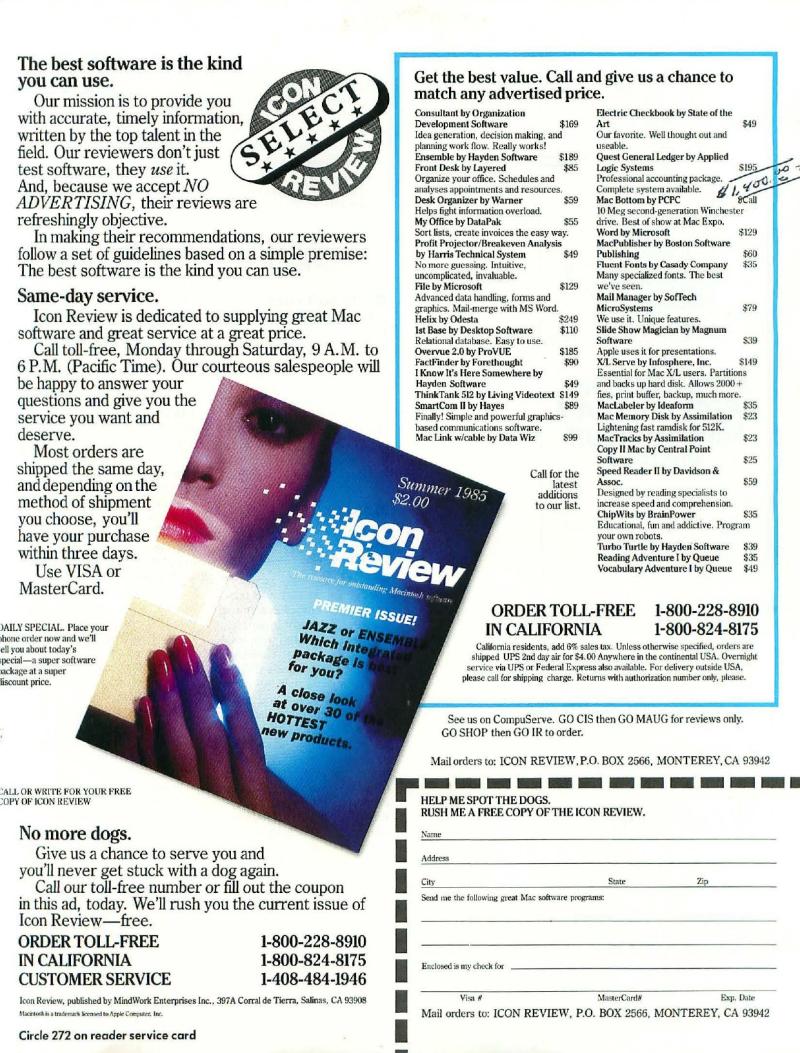 MacWorld 8506 June 1985 — page 131